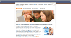 Desktop Screenshot of nannysharing.ca